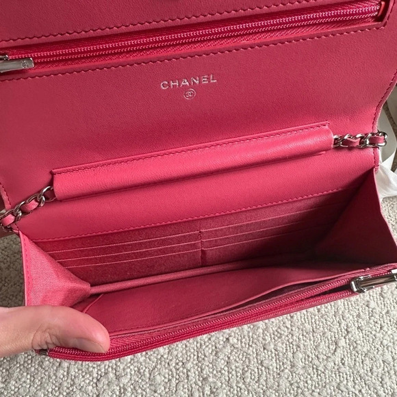 Chanel Barbie Pink Wallet on  Chain WOC - Picture 6 of 14